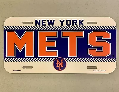 New York Mets Baseball Vibrant Retro Plastic License Plate Wall Decor MLB NEW • $8.95