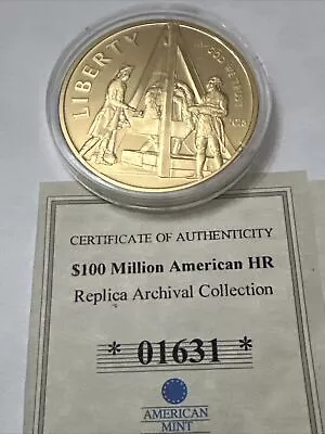2018 US Capitol Building Laying The Cornerstone 24k Gold Layered Proof Coin • £6.43