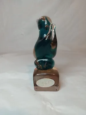 Arte Murano ICET Squirrel 4 Inch Tall Blue/brown Glass Figurine • $55