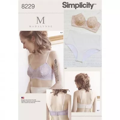 Simplicity Ladies Sewing Pattern 8229 Lingerie Underwire Bras & Panties K... • £12.49