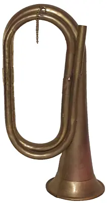 Antique Vintage Solid Brass War Bugle Military Horn 10  X 4  • $24.99