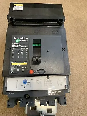 £70 • Buy Schneider NSX100B CDXAE34063  63 AMP 3phase Plug On I-line 25kA MCCB