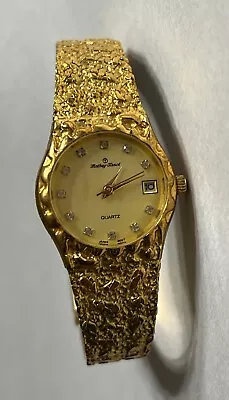 Women’s Gold Tone Nugget Watch Mathey Tissot  -needs Battery • $28.99