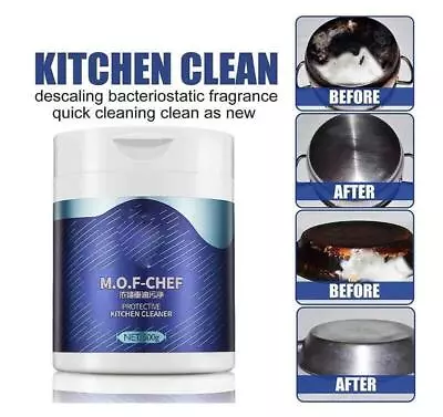 Mof Chef Cleaner Powder-Heavy Oil Stain Powder Cleaner Stain Remove 500g UK New • £12.75
