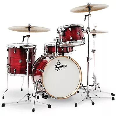 Gretsch Catalina Club Jazz 4 Pce Drum Kit Shell Pack Gloss Crimson Burst CT1-J48 • $1699