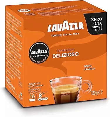 Lavazza A Modo Mio Espresso Delizioso Coffee Capsules Arabica 16 Coffee Pods • $17.90