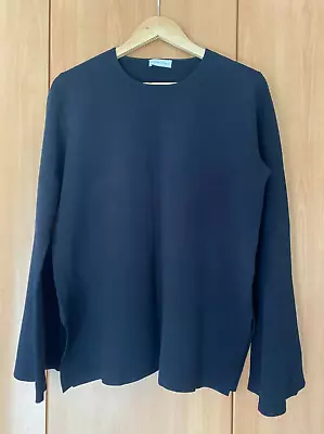 $55 • Buy SCANLAN THEODORE Black Crepe Knit Sweater - Size Large