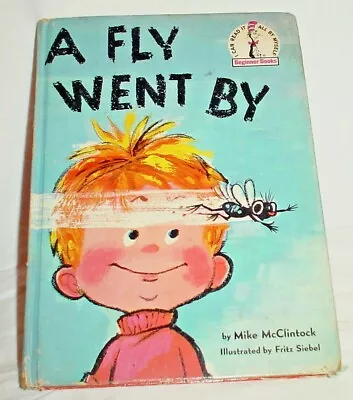 DR. SEUSS  1958 'A FLY WENT BY' BEGINNER BOOKS HC  BOOK Mike McClintock • $1.90