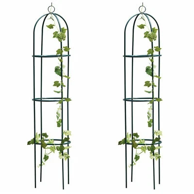 £18.30 • Buy 2x Metal Steel Garden Obelisk Rose Plant Flower Climber Home Trellis Support 