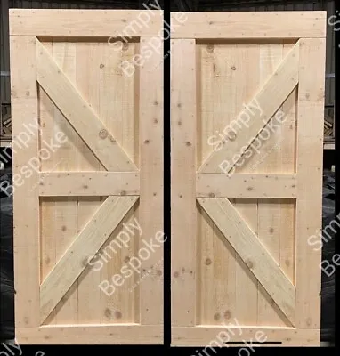 Rustic Solid Barn Style Cottage Doors - Sliding Doors  - Made To Measure • £220