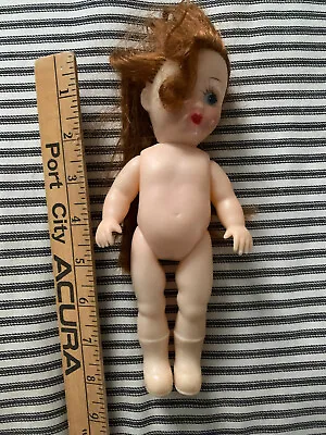 Vintage -  8 1/2”inches Rubber Doll - Long Red Hair - - Made In Japan • $11