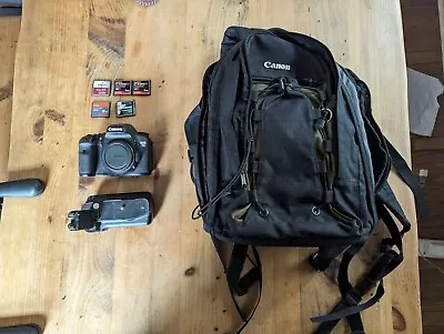 Canon EOS 7D Body With Battery Grip And Compact Flash Cards And Camera Bag • $150