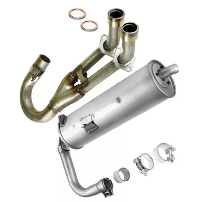 Exhaust Muffler And Exhaust Pipe W/Gaskets For Yamaha Rhino 660 YXR660 2004-2007 • $387.02