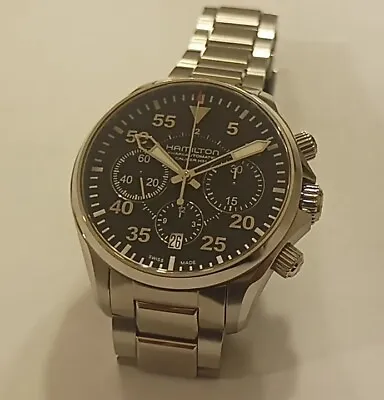 Hamilton Chronograph Khaki Aviation Men's Watch  H64666135 • $1199