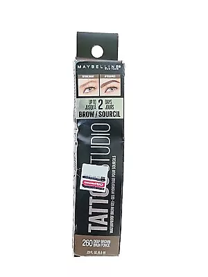 Maybelline Tattoo Studio Brow Gel #260 DEEP BROWN Limited Edition • $7.49