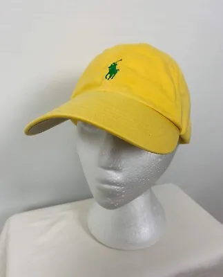 Polo Ralph Lauren Mens Casual Small Pony Baseball Yellow Strapback Cap Hat • $49.95
