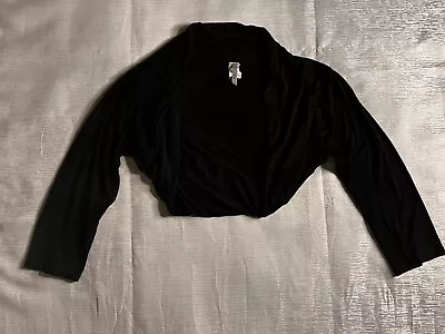 MINK Women’s Vintage Black Bolero Shrug Size Large • $10