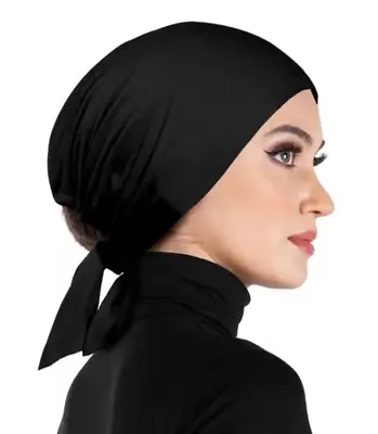 Women's Cotton Tie Back Bonnet Hijab Under-cap Islamic Under-scarf Hijab Cap • $4.83