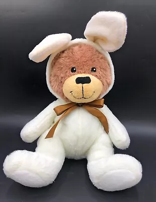 Cuddle Crew Teddy Bear In Bunny Rabbit Costume 12” Plush Soft Cuddly Easter Toy • £13.99