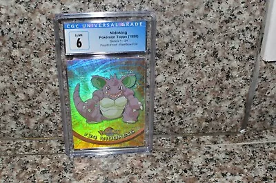 $67.65 • Buy 1999- Pokemon Nidoking 4th Print Rainbow Foil #34  Cgc Ex Nm 6