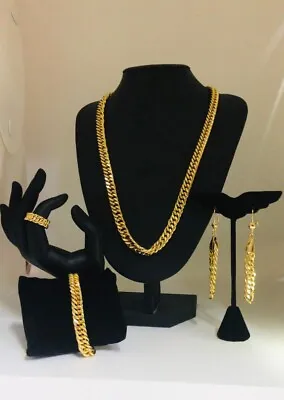 Dubai Gold Color Jewelry Sets For Women Necklaces Arab Middle Eastern Wedding • $55