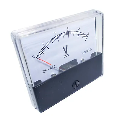 US Stock Analog Panel Volt Voltage Meter Voltmeter Gauge DH-670 0-5V DC • $13.76