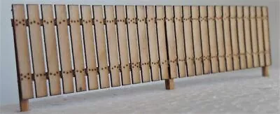 O Scale Stockade Fence W- Gates Kit 100 Scale Feet Of 5 Ft High Fencing. New  • $15.95