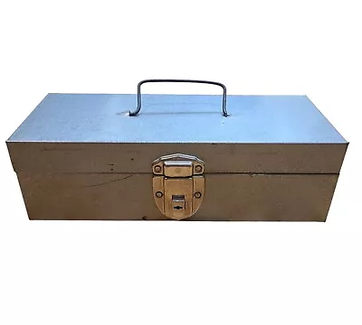 $22 • Buy VTG USA Excelsior Stamford Conn. Metal Security/File Locking Box  Key/Handle