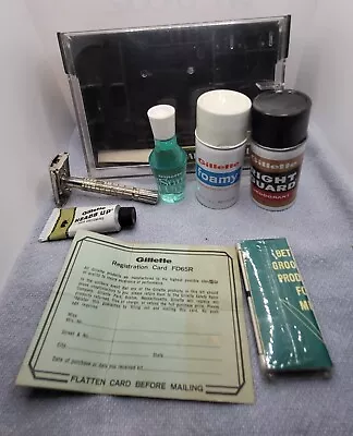 Vintage Gillette Warranty Card Travel Safety Razor Complete Flare L4 Instruction • $35