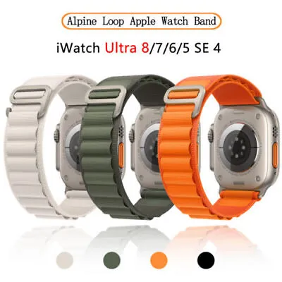 $16.99 • Buy Nylon Alpine Loop Watch Band Strap For Apple Watch Ultra 8 7 6 SE 5 4 41 45 49mm
