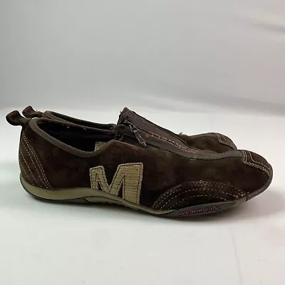 Merrell Womens Shoes Size 8 Barrado Chestnut 76110 Low Top Leather Zip • $23.70