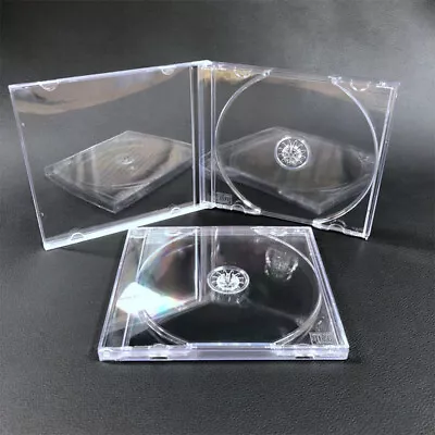 Transparent Plastic Single Piece Disc Case CD Case Thickened CD DVD Disc B$1 • $8.58