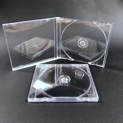 Transparent Plastic Single Piece Disc Case CD Case Thickened CD DVD Disc BFE • $4.85