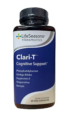 Life Seasons Clari-T Cognitive Support 60 Veg Capsule Exp 10/2024 • $24.99