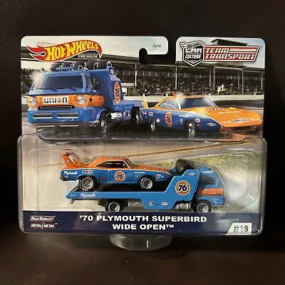 Hot Wheels Team Transport '70 Plymouth Superbird Wide Open #18 • $33