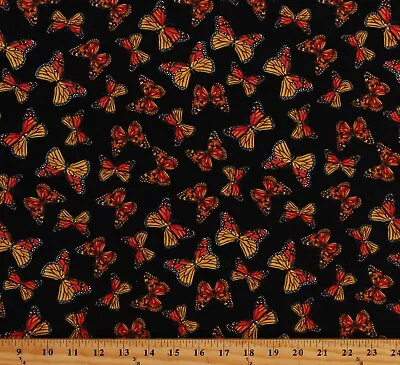 Cotton Butterflies Butterfly Insects Bugs Monarch Fabric Print By Yard D488.44 • $12.95