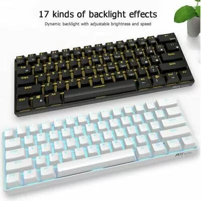 RK61Mechanical Keypad Backlight Bluetooth Wired Dual Mode Gaming Office Keyboard • $65.99