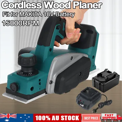 Cordless Electric Planer Handheld Plane Tool Body Battery Charger For Makita 18V • $109.99