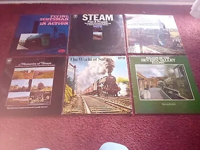 LOT OF 6 STEAM TRAIN & RAILWAY VINYL RECORDS ENTHUSIAST LPs - ARGO Etc ALL EX+ • £7.99