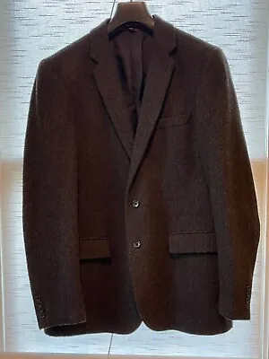 J Crew Ludlow Blazer Mens 42L Italian Wool Black Gray Tweed Herringbone Jacket • $69.99