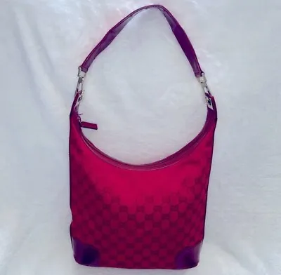 Authentic Gucci GG Red Patent Leather Shoulder Hobo Bag • $325