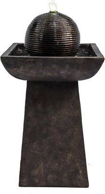 £203.99 • Buy Teamson Home Garden Water Feature & Lights, Outdoor Sphere Orb Modern Water... 