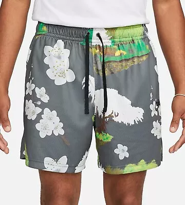 Nike Men's Club Cherry Blossom Shorts Grey Volt 'FN1843-068' NEW • $39.95