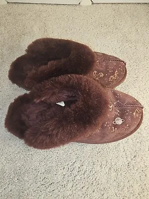 Ugg Authentic Burgundy Coquette Zodiac Slipper Euc • $65