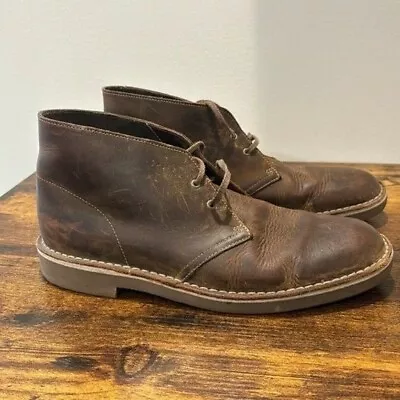 Clarks Brown Distressed Desert Chukka Boots - Size 10 Men • $49