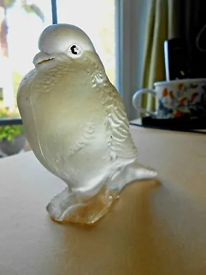 $95 • Buy Glass Hood Ornament Radiator Cap Figurine Parakeet Bird  Antique