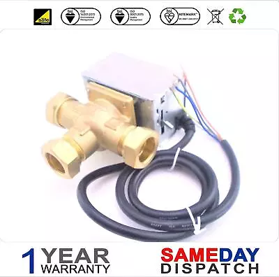 3 PORT MID POSITION VALVE 22mm ALTERNATIVE REPLACEMENT HONEYWELL V4073A1039 • £58.80