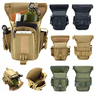 Outdoor Tactical Drop Leg Bag Men Waist Belt Pack Motorcycle Cycling Thigh Pack • $17.65