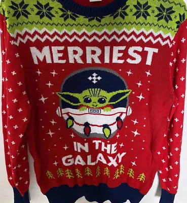 $24.99 • Buy NWOT Star Wars Yoda Ugly Christmas Sweater Medium M Merriest In The Galaxy NEW