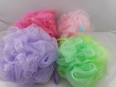 Lot Of 4 Bath Puff April Bath & Shower Mesh Bath Sponges • $8.99